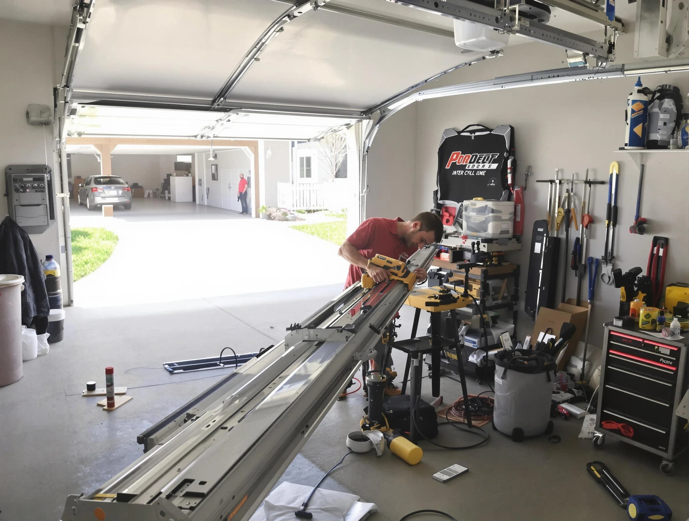 Chickasha Garage Door Repair expert performing track repair in Chickasha