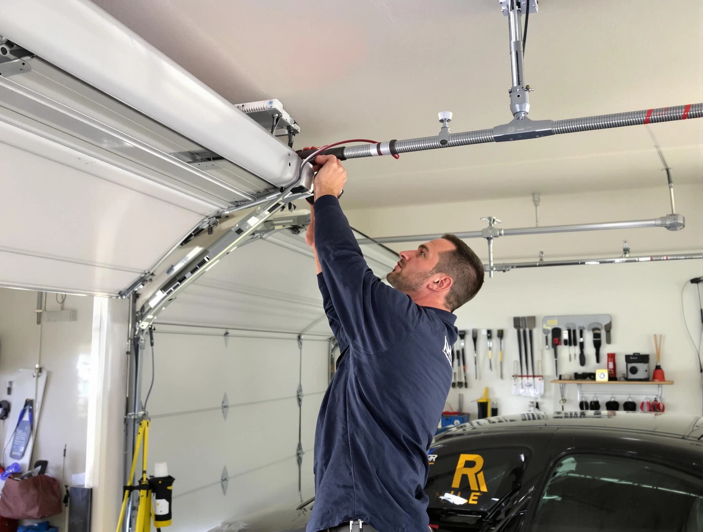 Chickasha Garage Door Repair technician performing garage door cable repair in Chickasha
