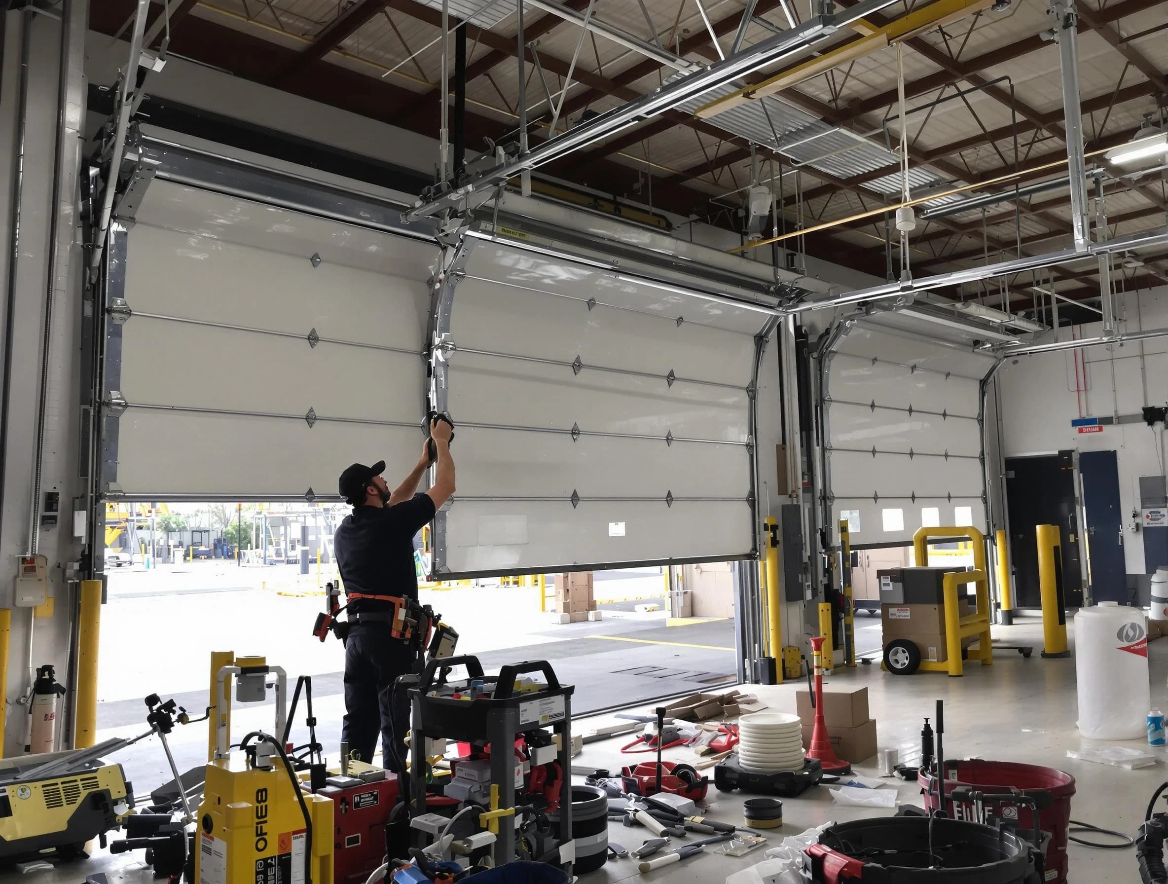 Chickasha Garage Door Repair technician performing commercial garage door repair in Chickasha